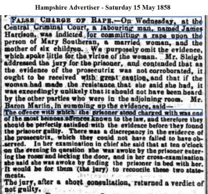 1858 Hampshire Advertiser - Saturday 15 May 1858