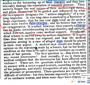 False Rape in 1851