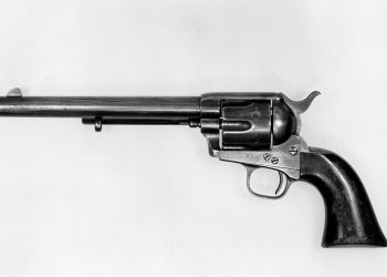 Side view of Peacemaker revolver
