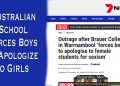 Australian School Forces Boys to Apologize to Girls