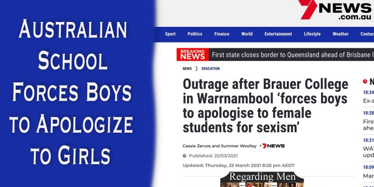 Australian School Forces Boys to Apologize to Girls