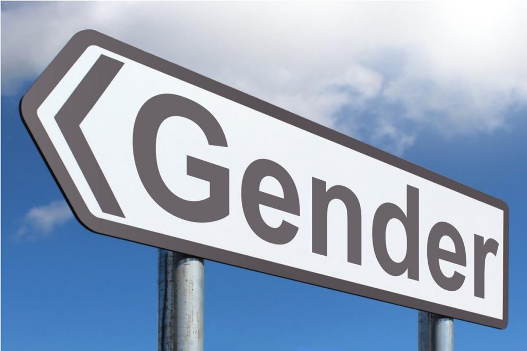 A street with with the word 'gender'.