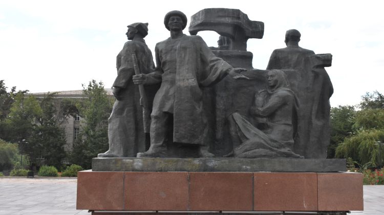 Soviet monument in Bishkek, Kyrgyzstan