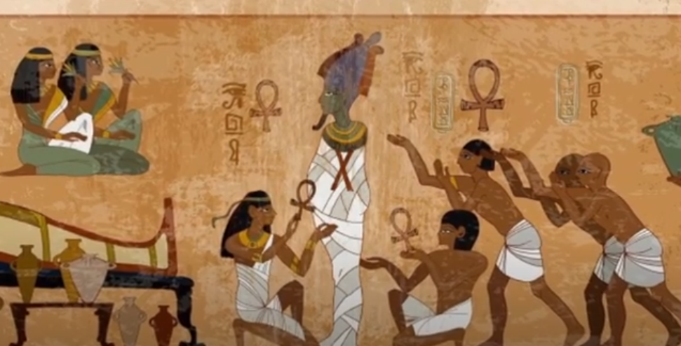 Ancient Egyptian wall painting